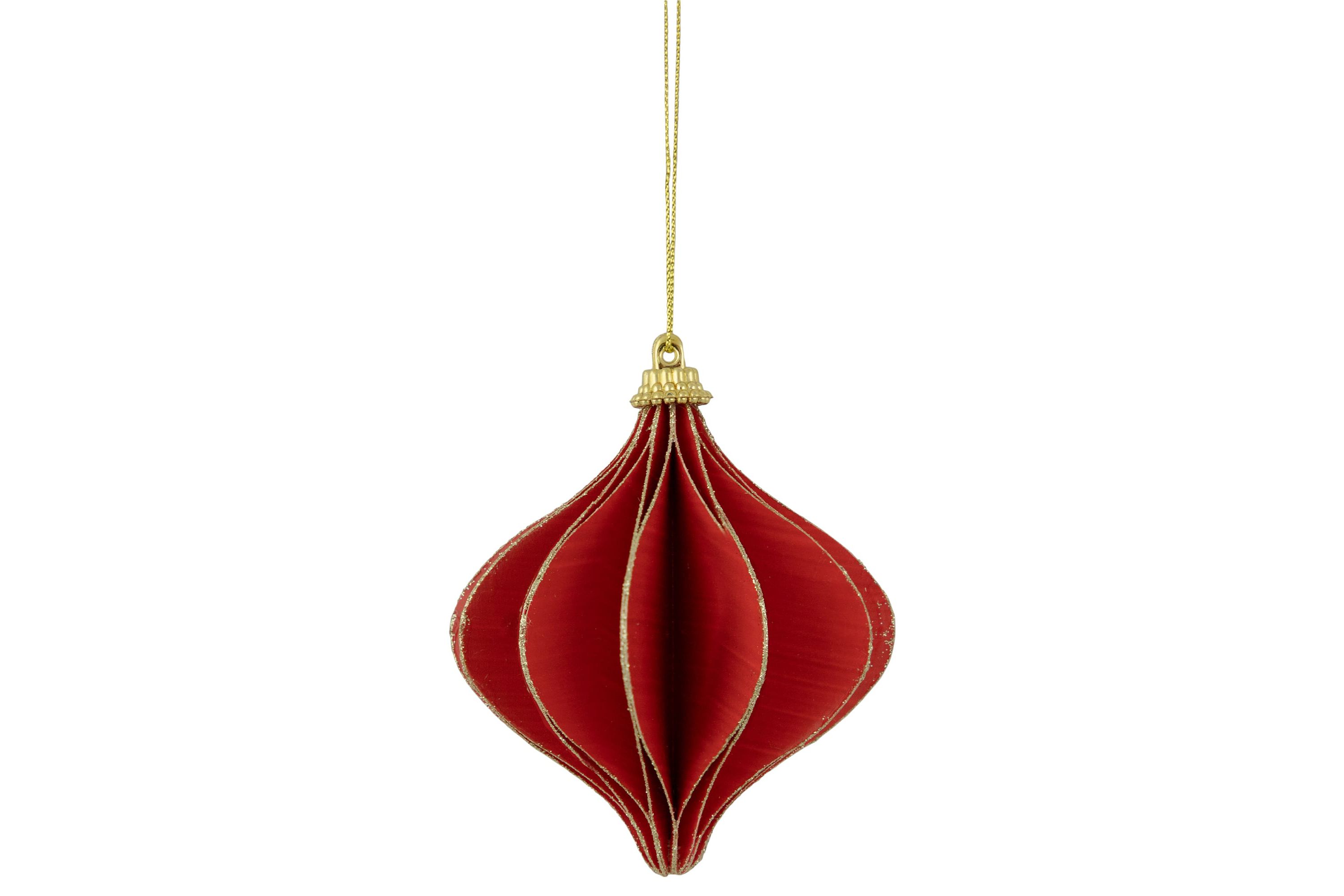4.25inch Glittered Red Onion Christmas Ornament