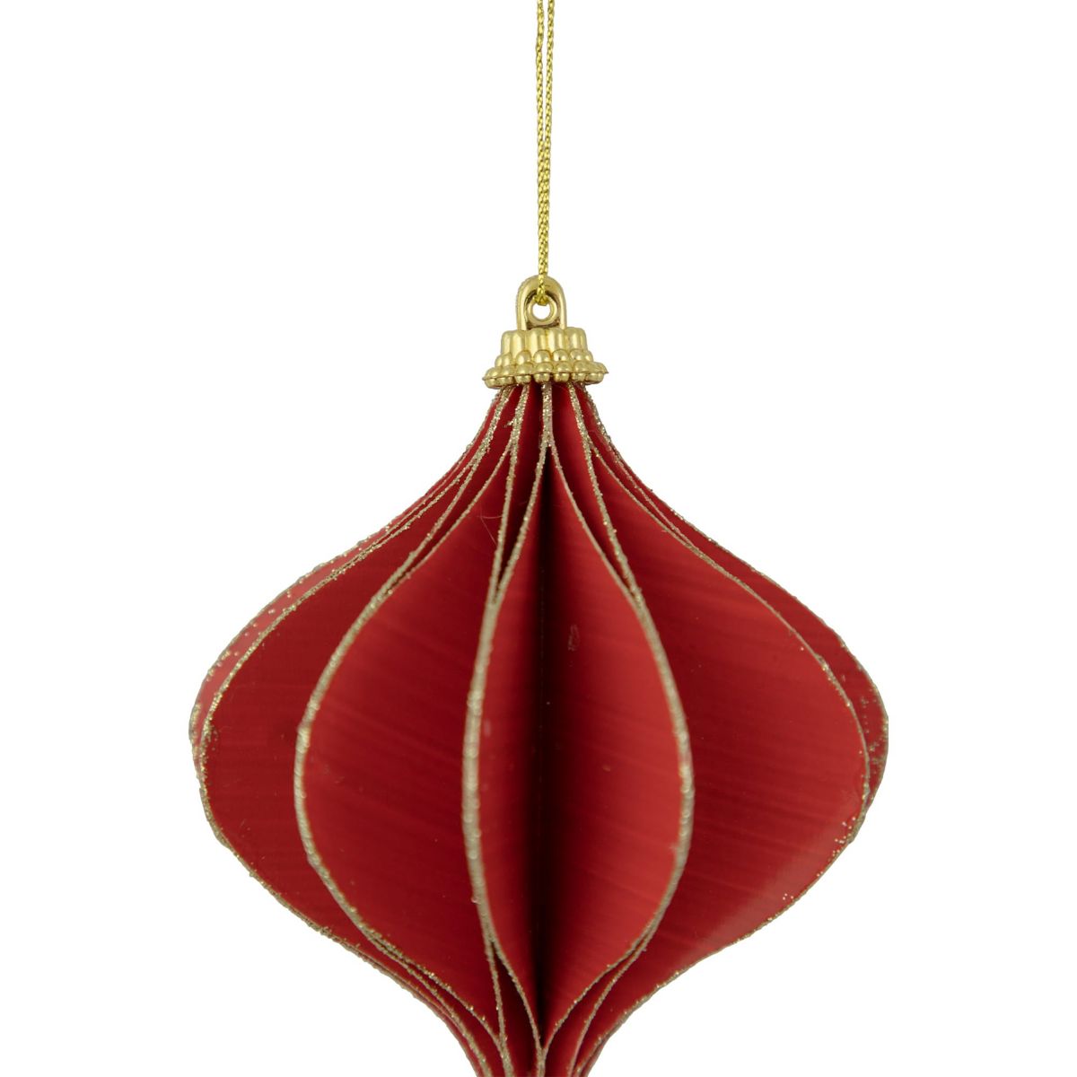 4.25inch Glittered Red Onion Christmas Ornament