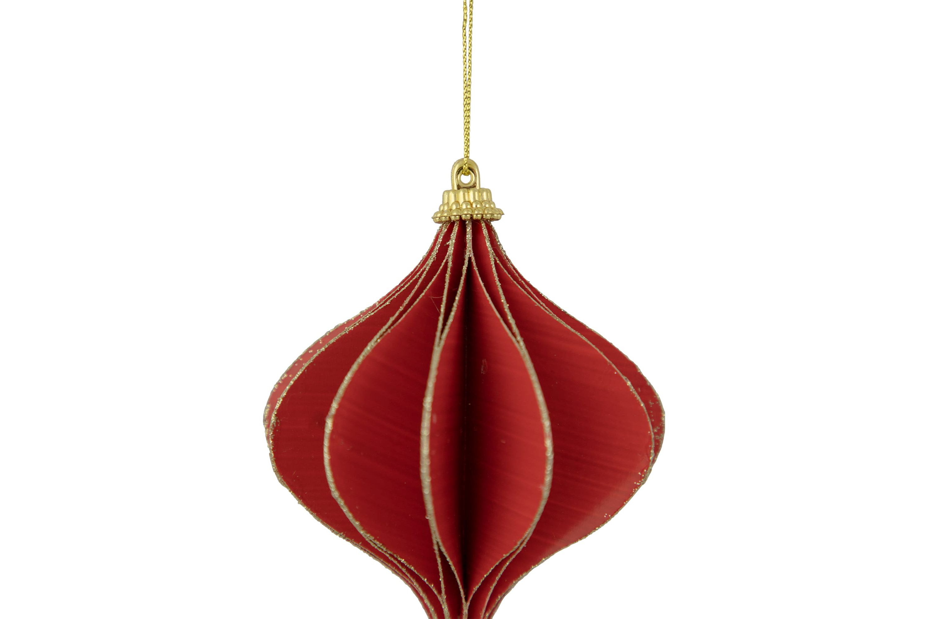 4.25inch Glittered Red Onion Christmas Ornament