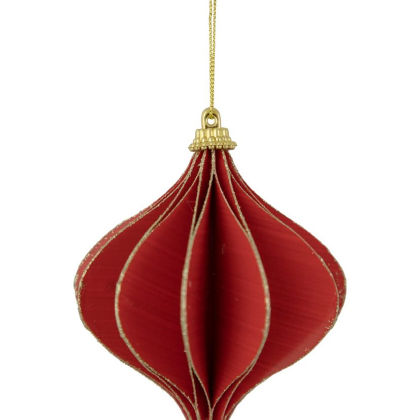4.25inch Glittered Red Onion Christmas Ornament