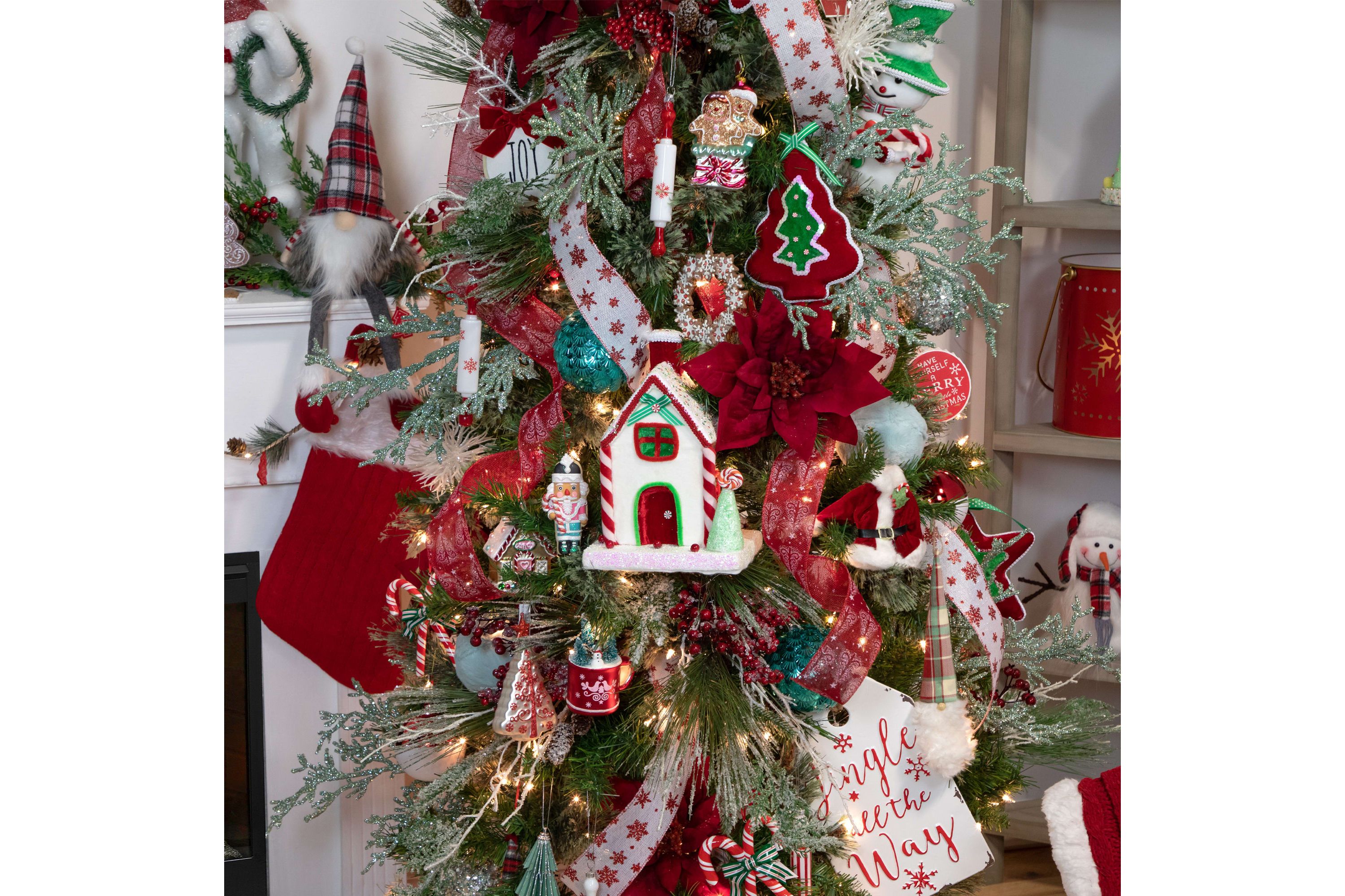 4.25" Christmas Trees and Snowman in a Cup Glass Ornament