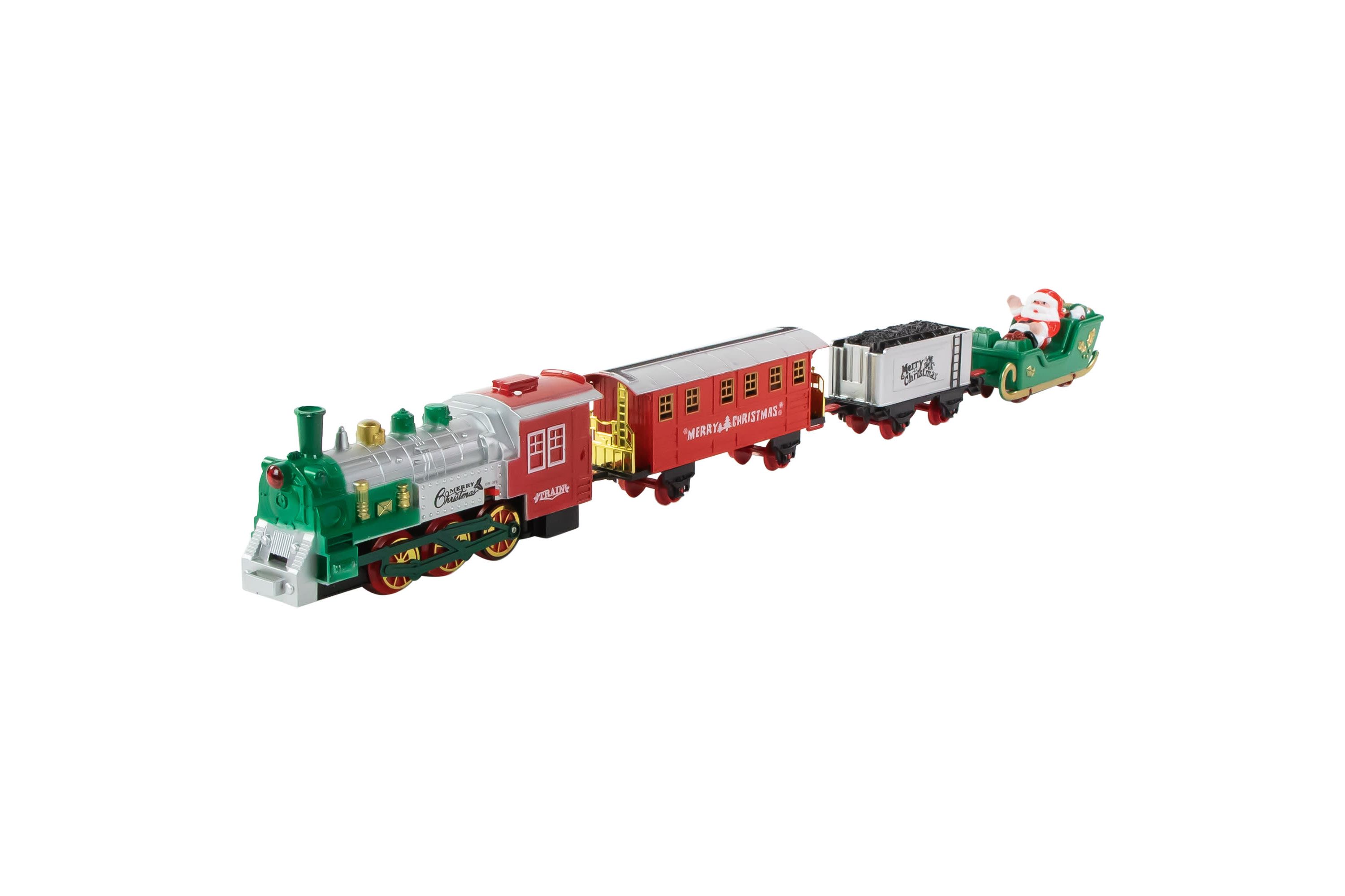 36 Pc Battery Operated Lighted and Animated Train Set with Raised Track and Sound