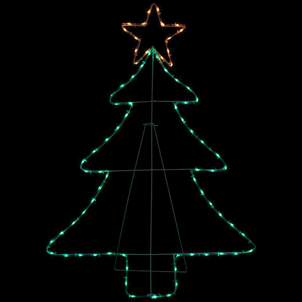 38.5" Lighted Christmas Tree Silhouette Outdoor Christmas Decor