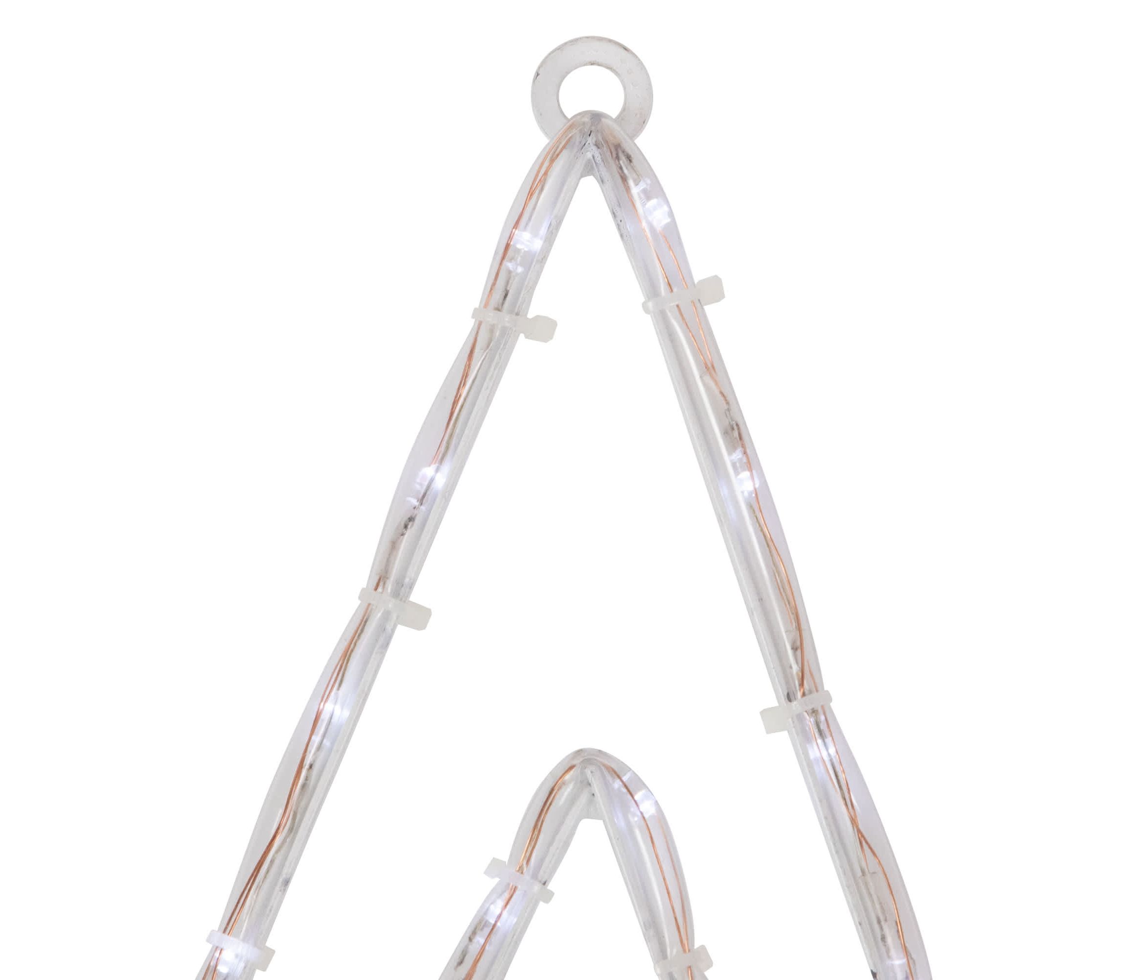 24" LED Lighted Layered Stars 8 Function Christmas Window Silhouette