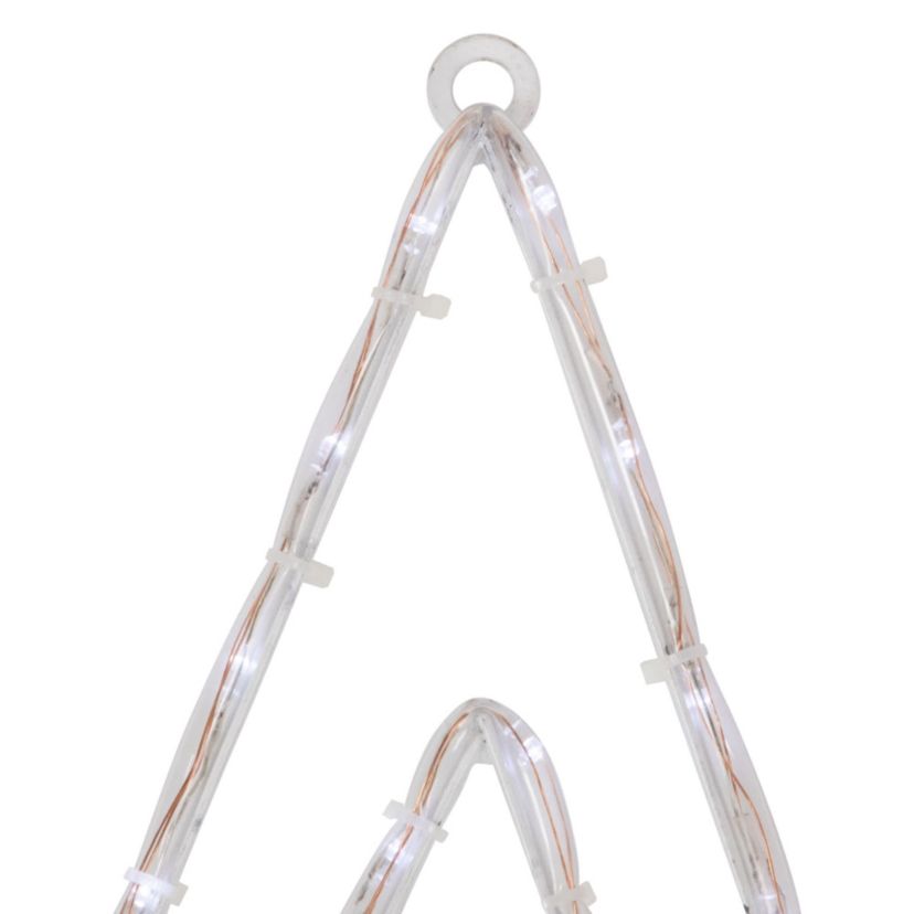 24" LED Lighted Layered Stars 8 Function Christmas Window Silhouette