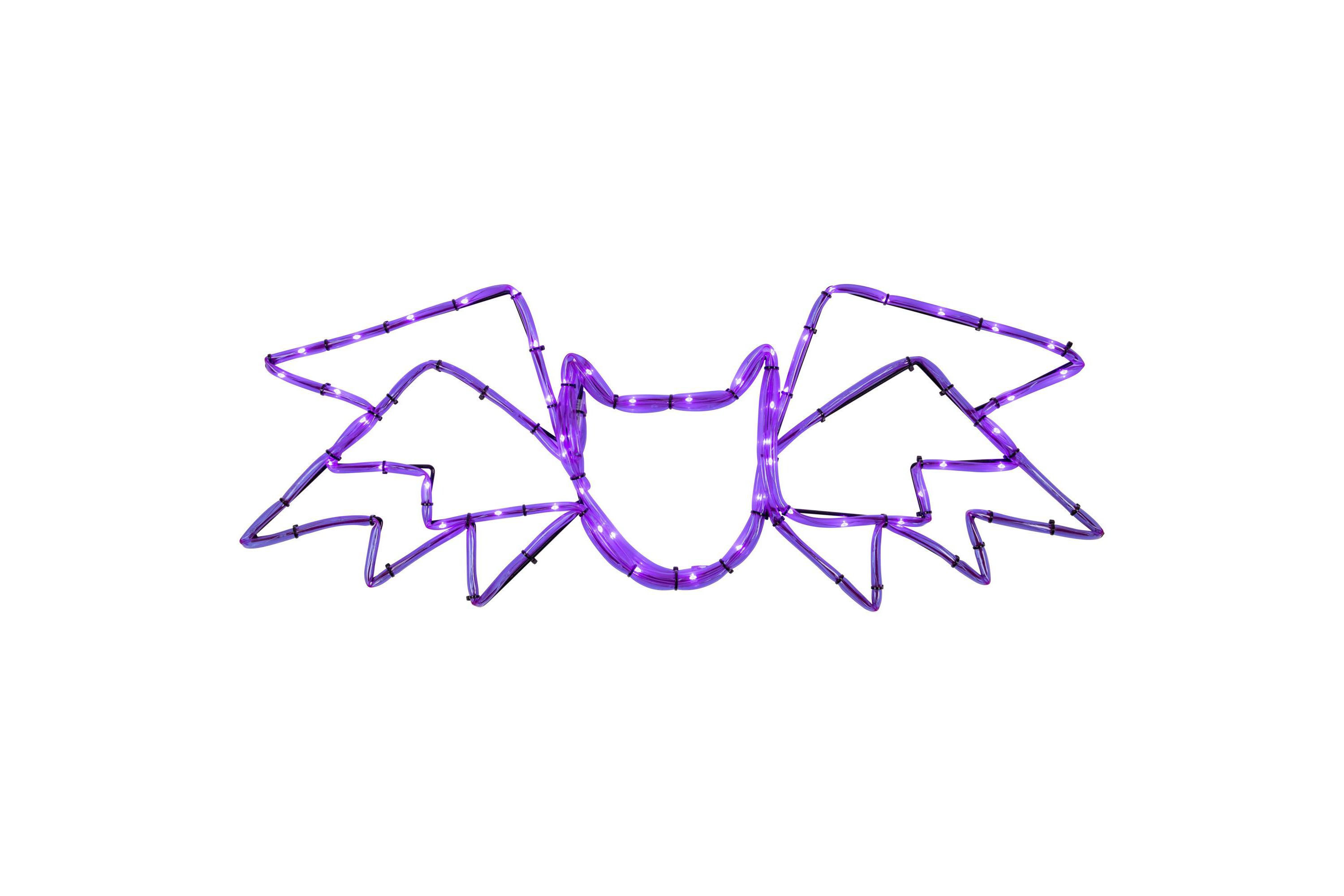 23.5" LED Lighted Purple Bat 4 Function Halloween Window Silhouette
