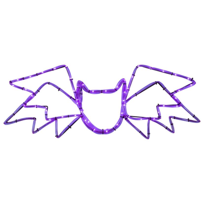 23.5" LED Lighted Purple Bat 4 Function Halloween Window Silhouette