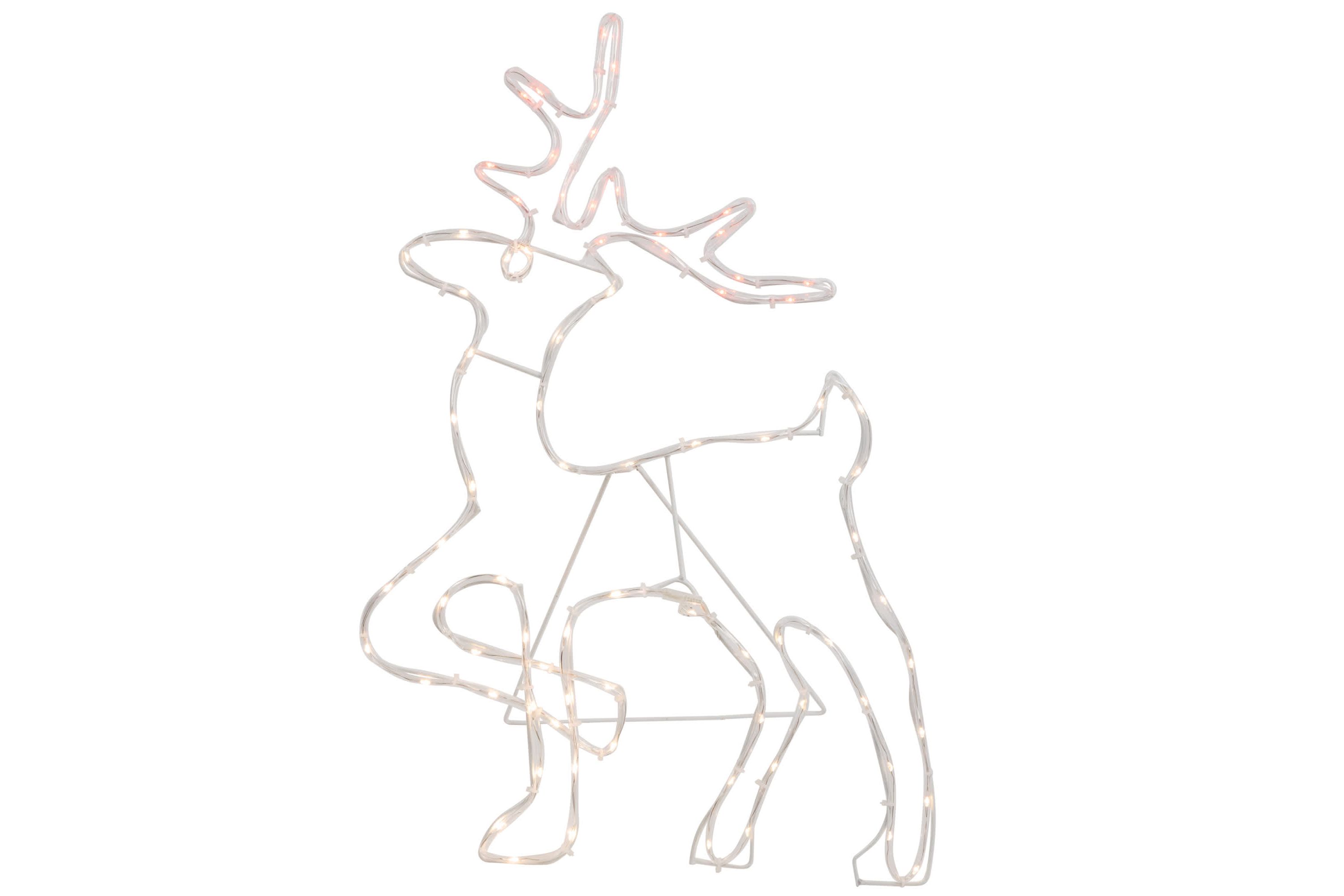 24" Lighted Standing Reindeer Silhouette Outdoor Christmas Decoration