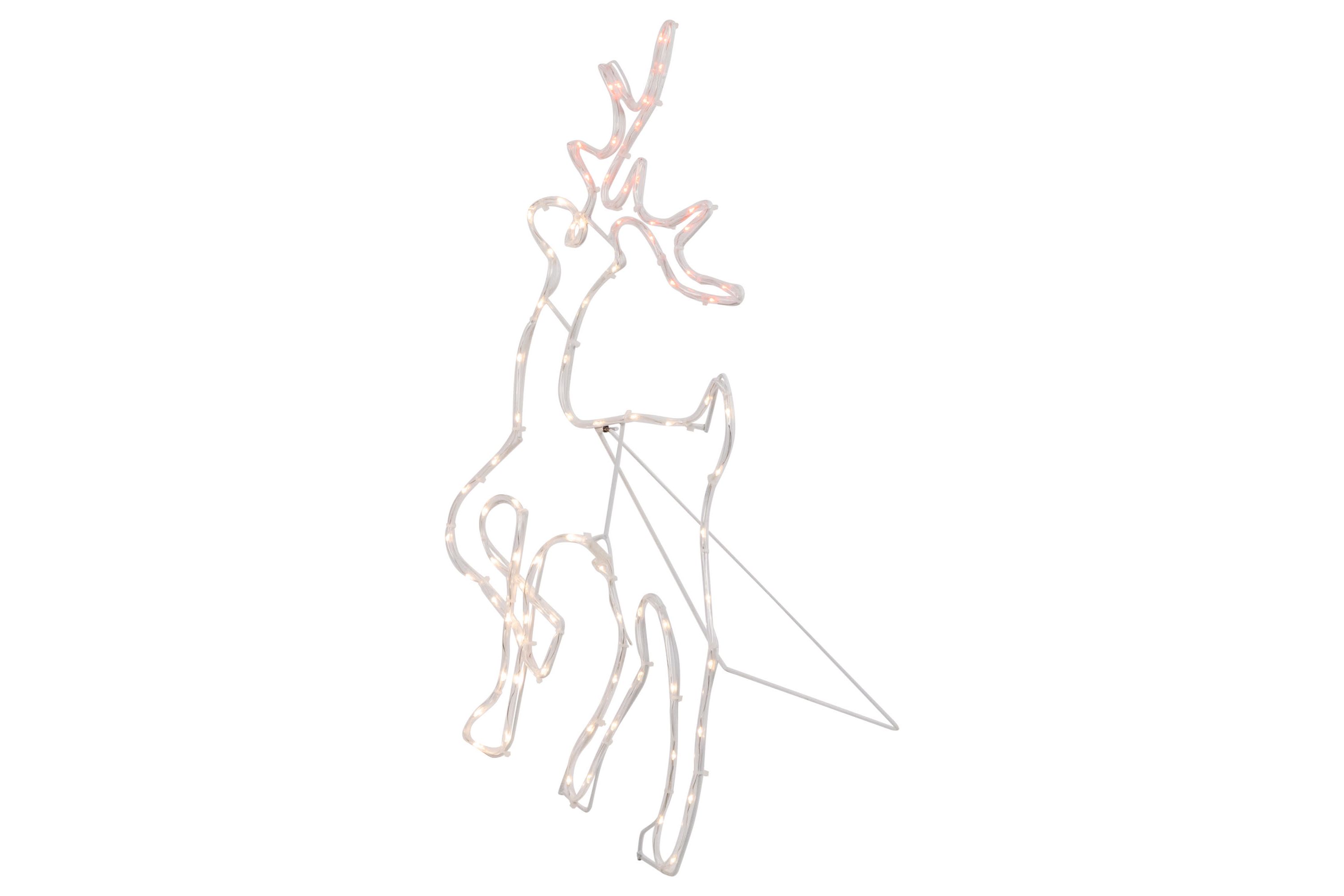 24" Lighted Standing Reindeer Silhouette Outdoor Christmas Decoration