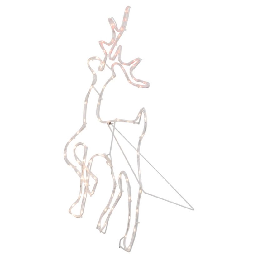 24" Lighted Standing Reindeer Silhouette Outdoor Christmas Decoration