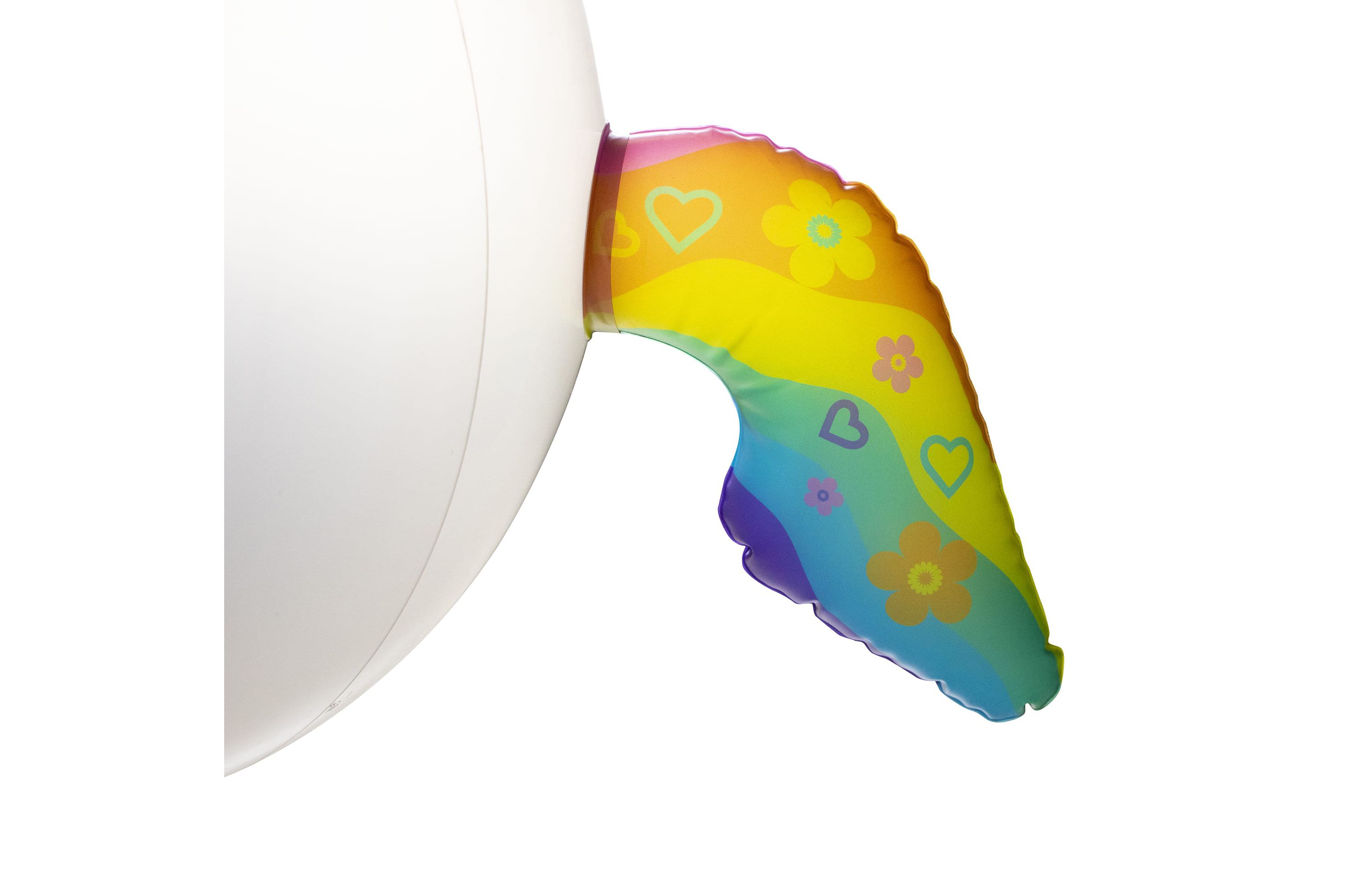29" Inflatable Rainbow Unicorn Beach Ball with Horn