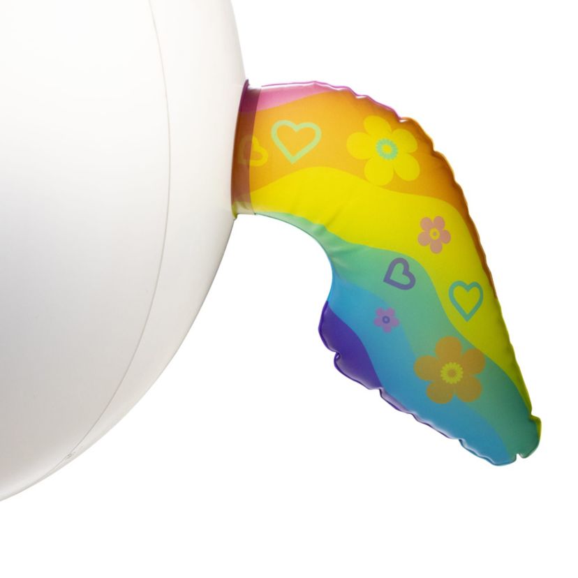 29" Inflatable Rainbow Unicorn Beach Ball with Horn