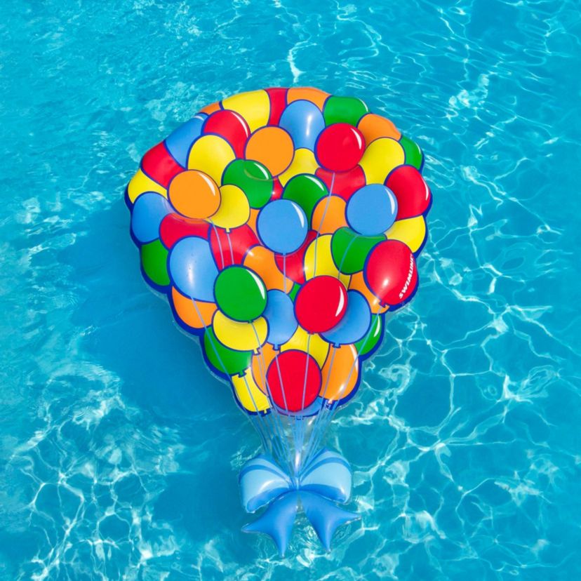 80" Balloon Party Island Inflatable Swimming Pool Lounge Float and Table Centerpiece