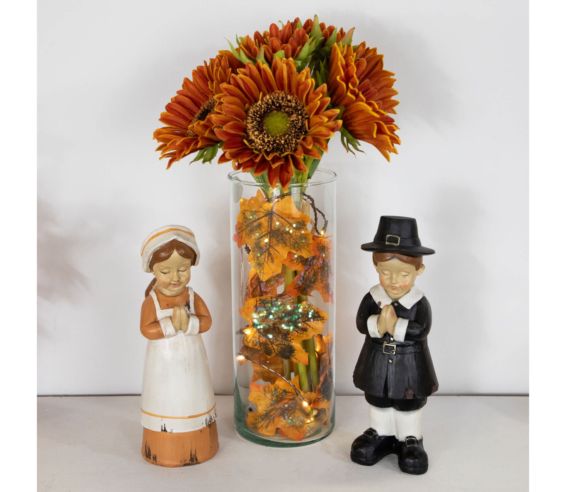 LED Maple Leaves Fall Harvest Micro Fairy Light Set - 4 Brown Wire - 10ct