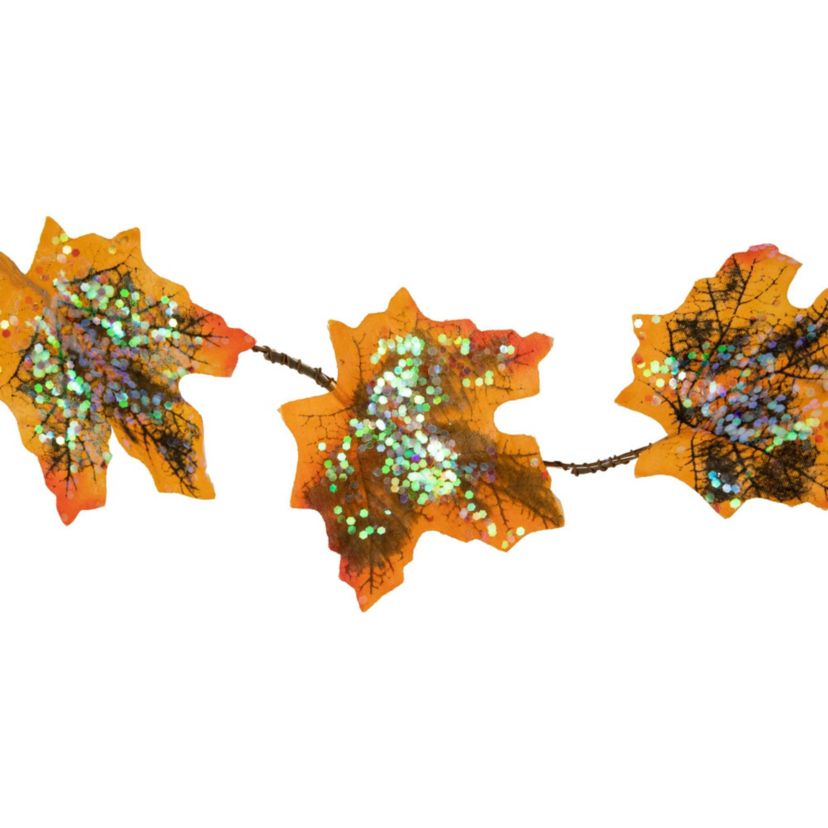 LED Maple Leaves Fall Harvest Micro Fairy Light Set - 4 Brown Wire - 10ct
