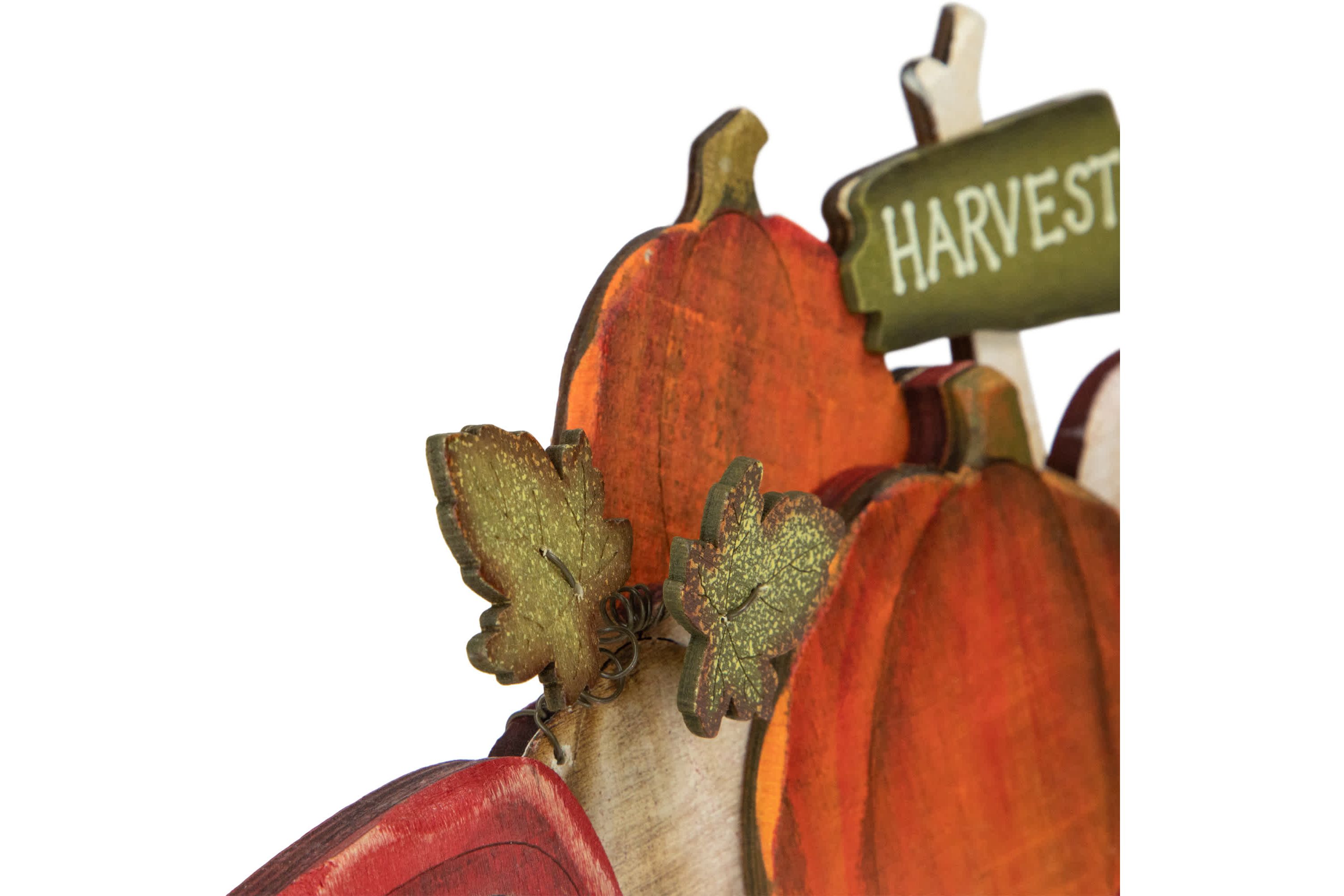 14" Red Truck with Pumpkins Fall Harvest Sign Decoration