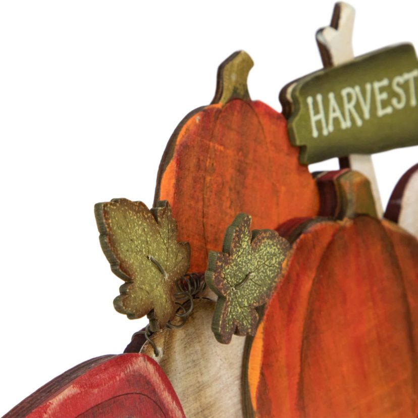 14" Red Truck with Pumpkins Fall Harvest Sign Decoration