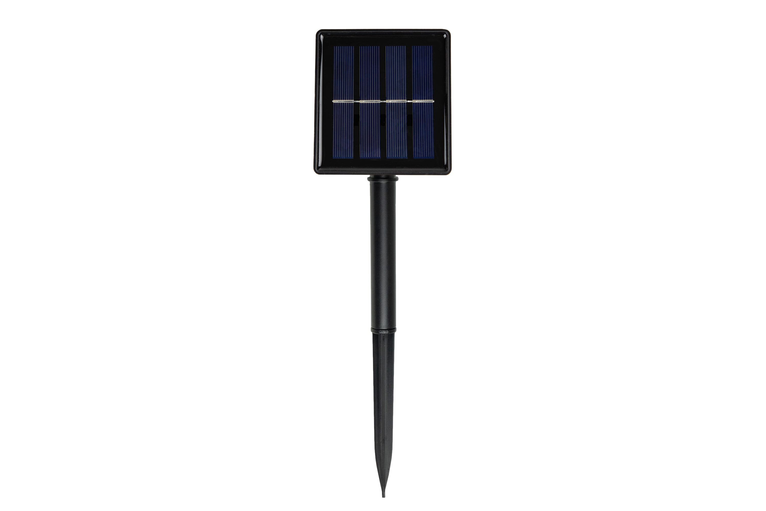 200 Count Pure White LED Solar Power Mini Christmas Light Set with Green Wire