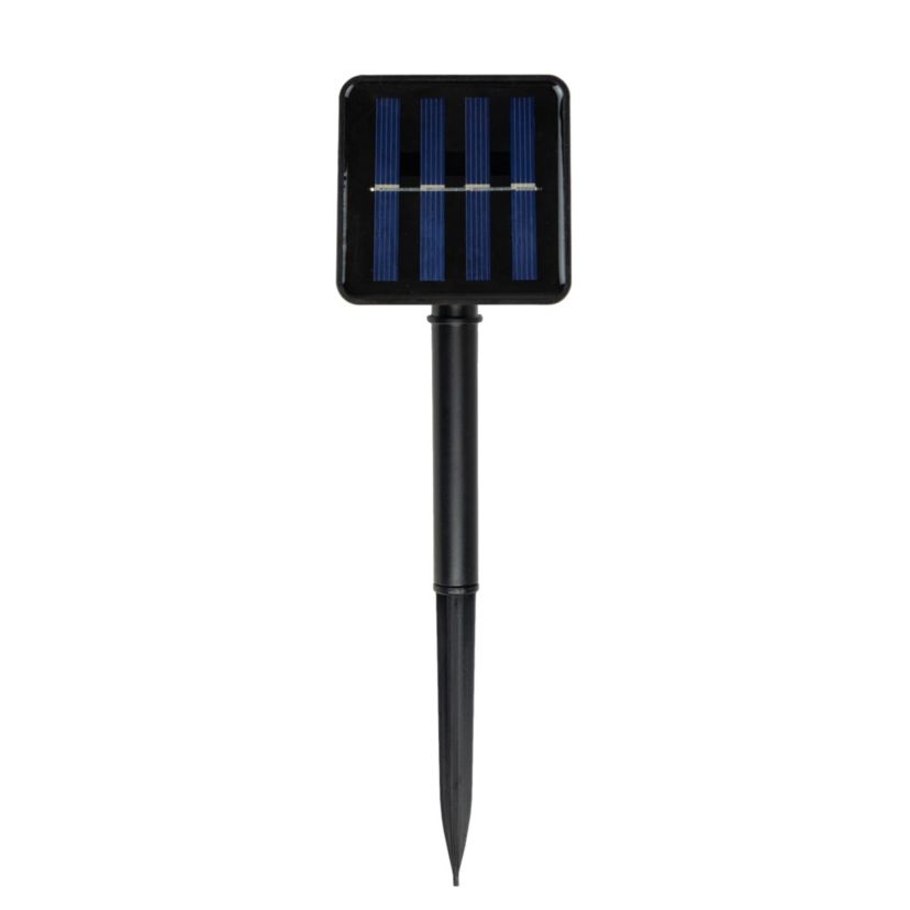 100 Count Warm White LED Solar Power Mini Christmas Light Set with Green Wire
