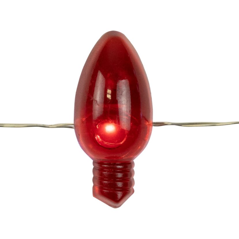 Patriotic Retro Style Bulb LED Fairy Lights - 6.25ft - Copper Wire - 20ct