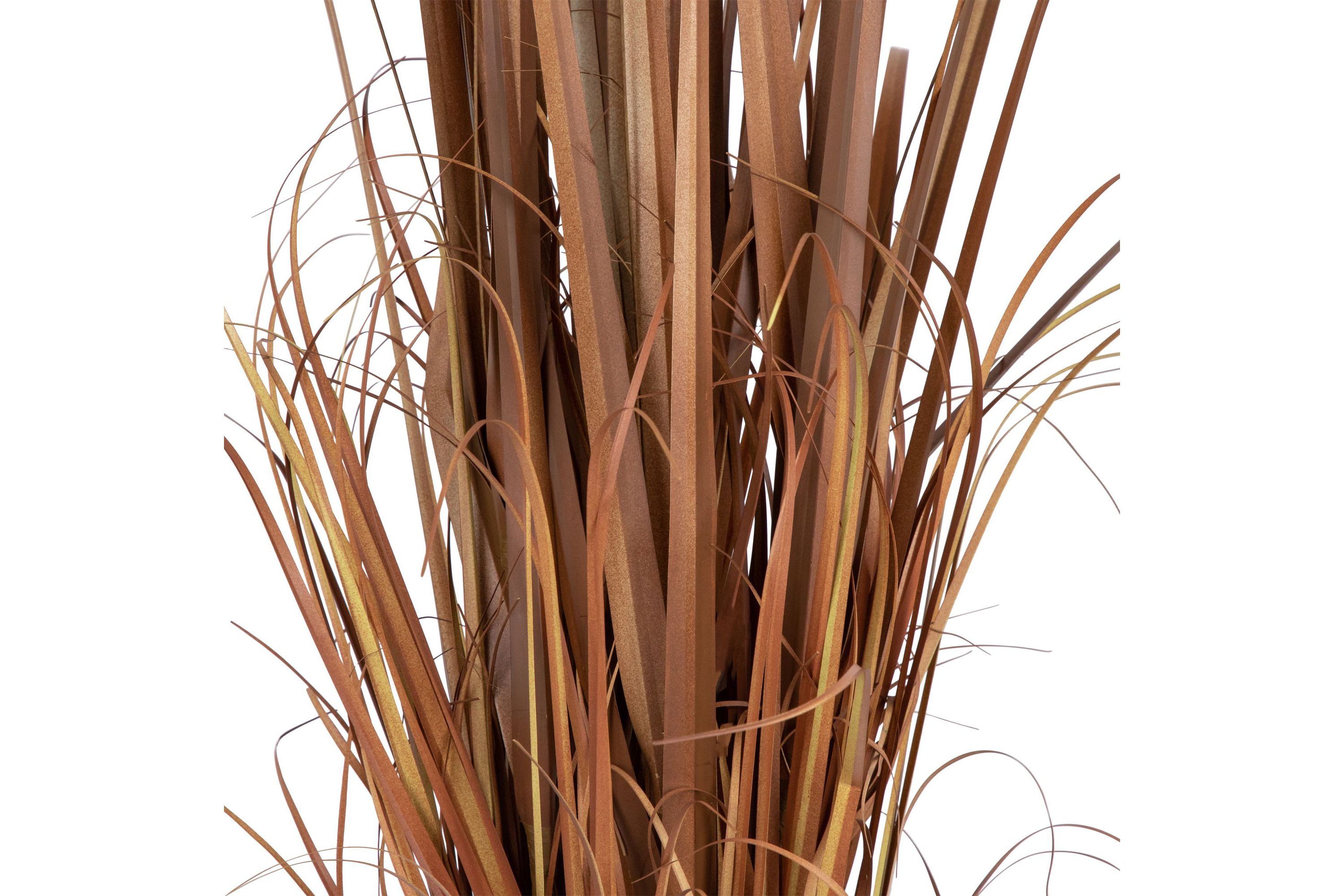 40" Potted Brown Artificial Onion Grass Plant