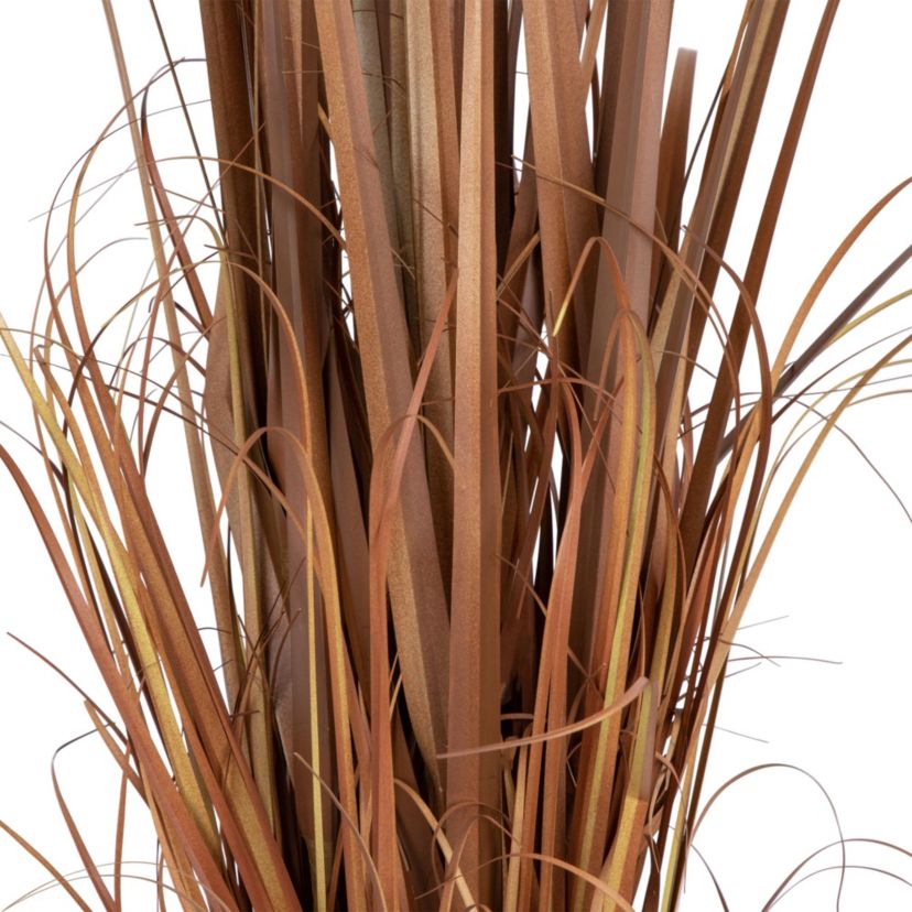 40" Potted Brown Artificial Onion Grass Plant