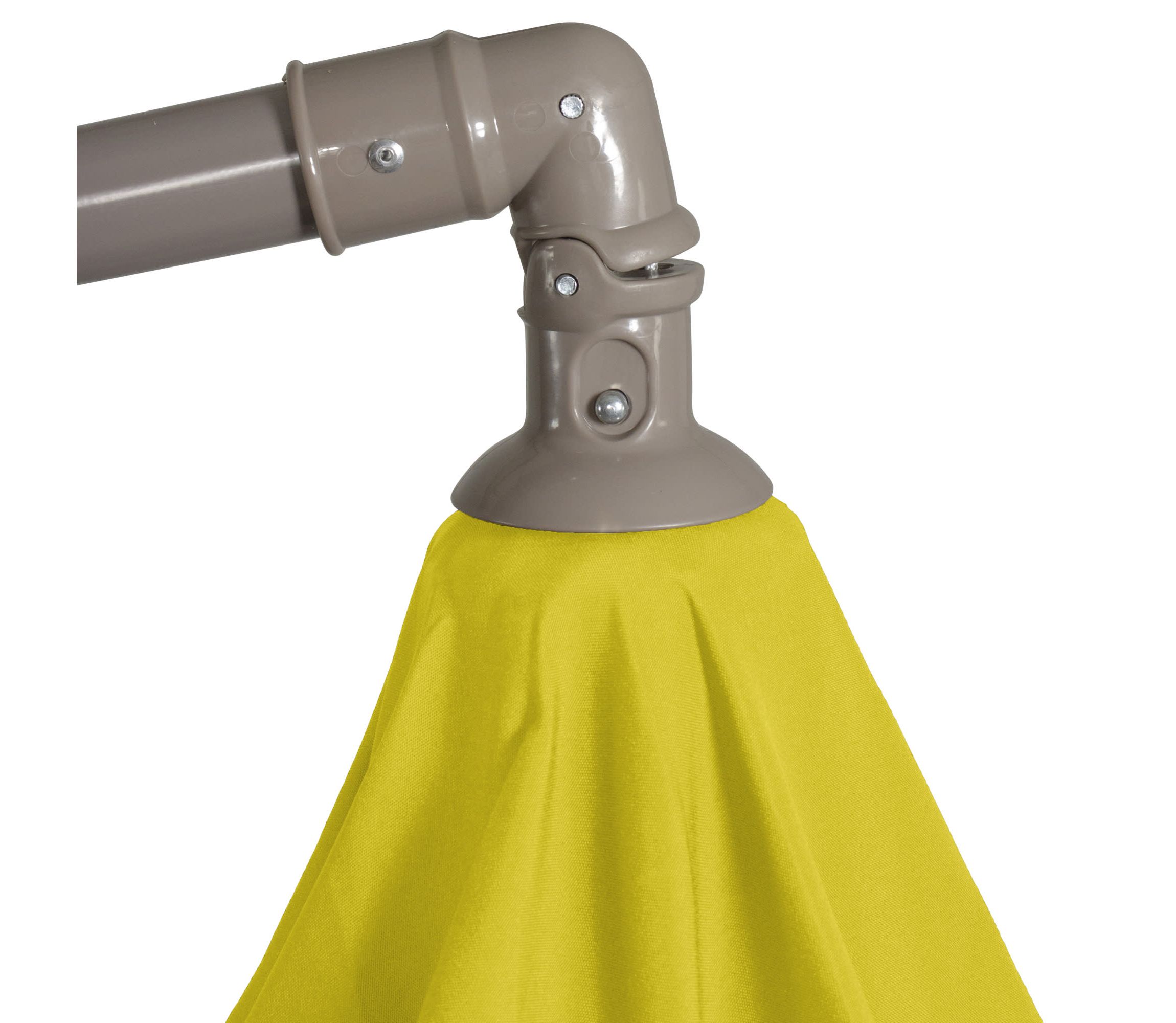 10ft Offset Outdoor Patio Umbrella with Hand Crank  Yellow