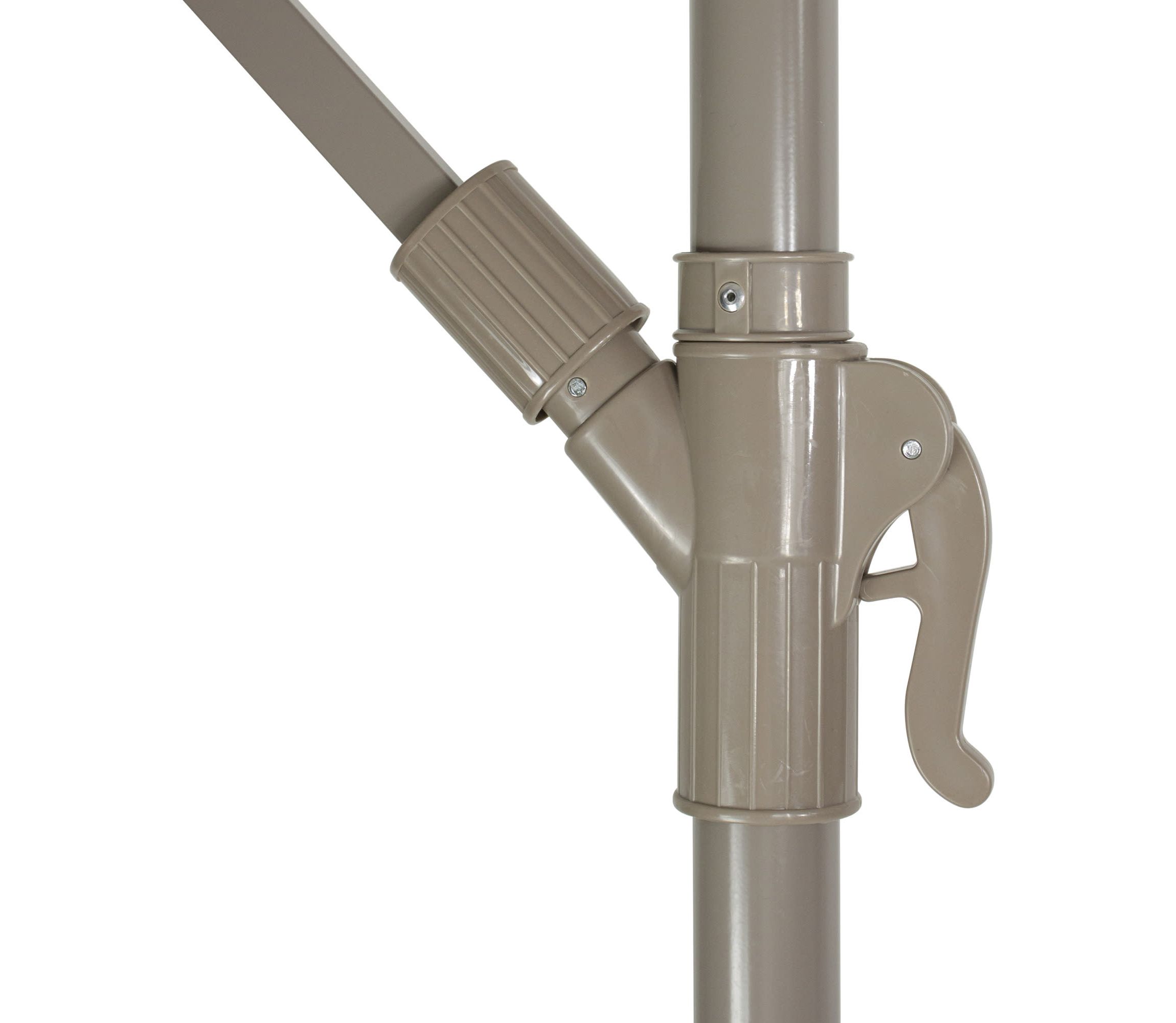 10ft Offset Outdoor Patio Umbrella with Hand Crank  Yellow