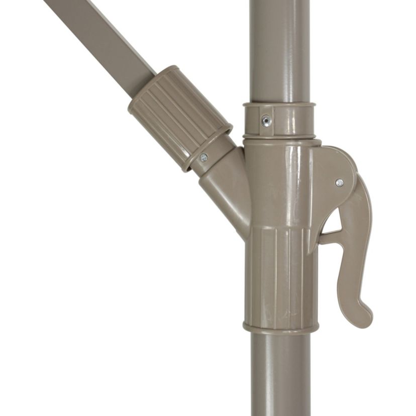 10ft Offset Outdoor Patio Umbrella with Hand Crank  Yellow