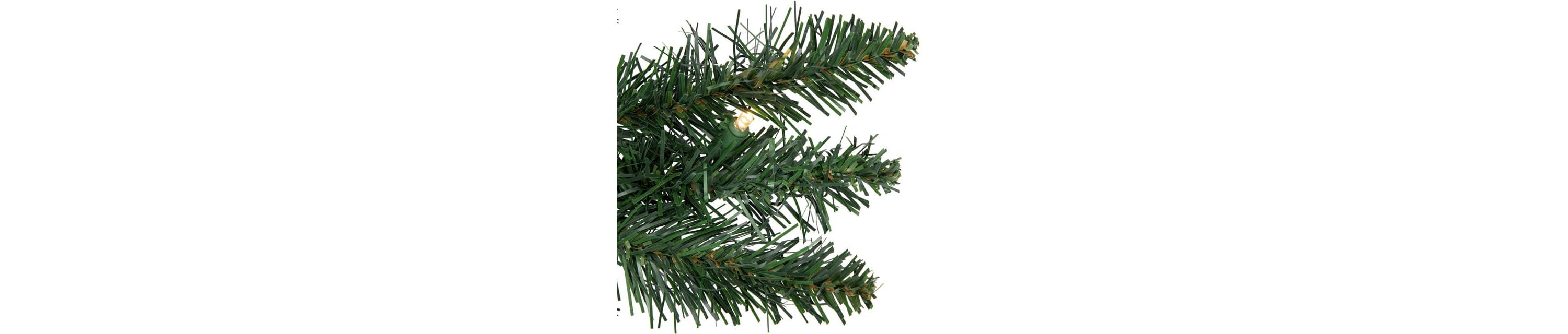 Pre-Lit Commercial Buffalo Fir Christmas Garland - 50 x 12" - Warm White LED Lights