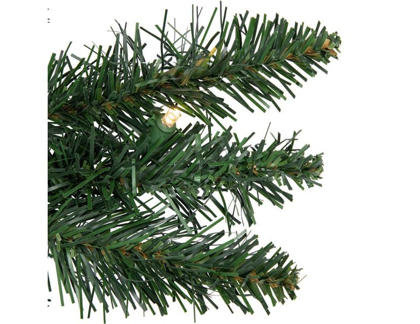 Pre-Lit Commercial Buffalo Fir Christmas Garland - 50 x 12" - Warm White LED Lights