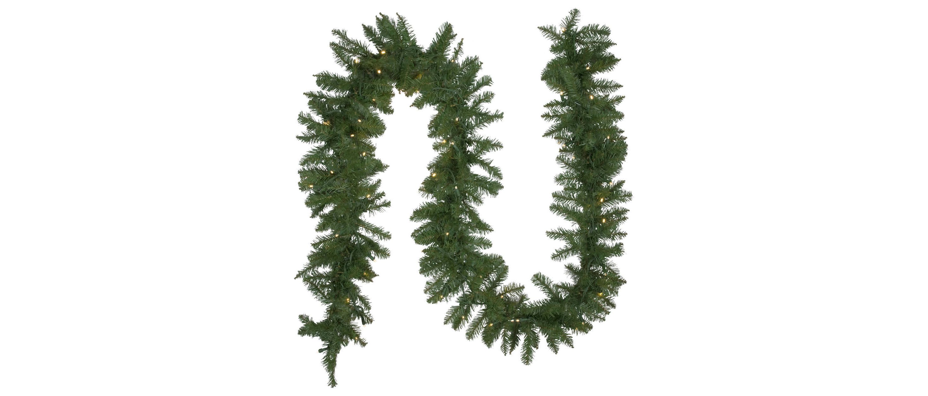 Pre-Lit Northern Pine Commercial Christmas Garland - 50 x 10" - Warm White LED Lights