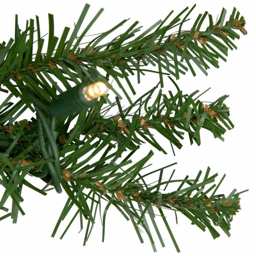 Pre-Lit Northern Pine Commercial Christmas Garland - 50 x 10" - Warm White LED Lights