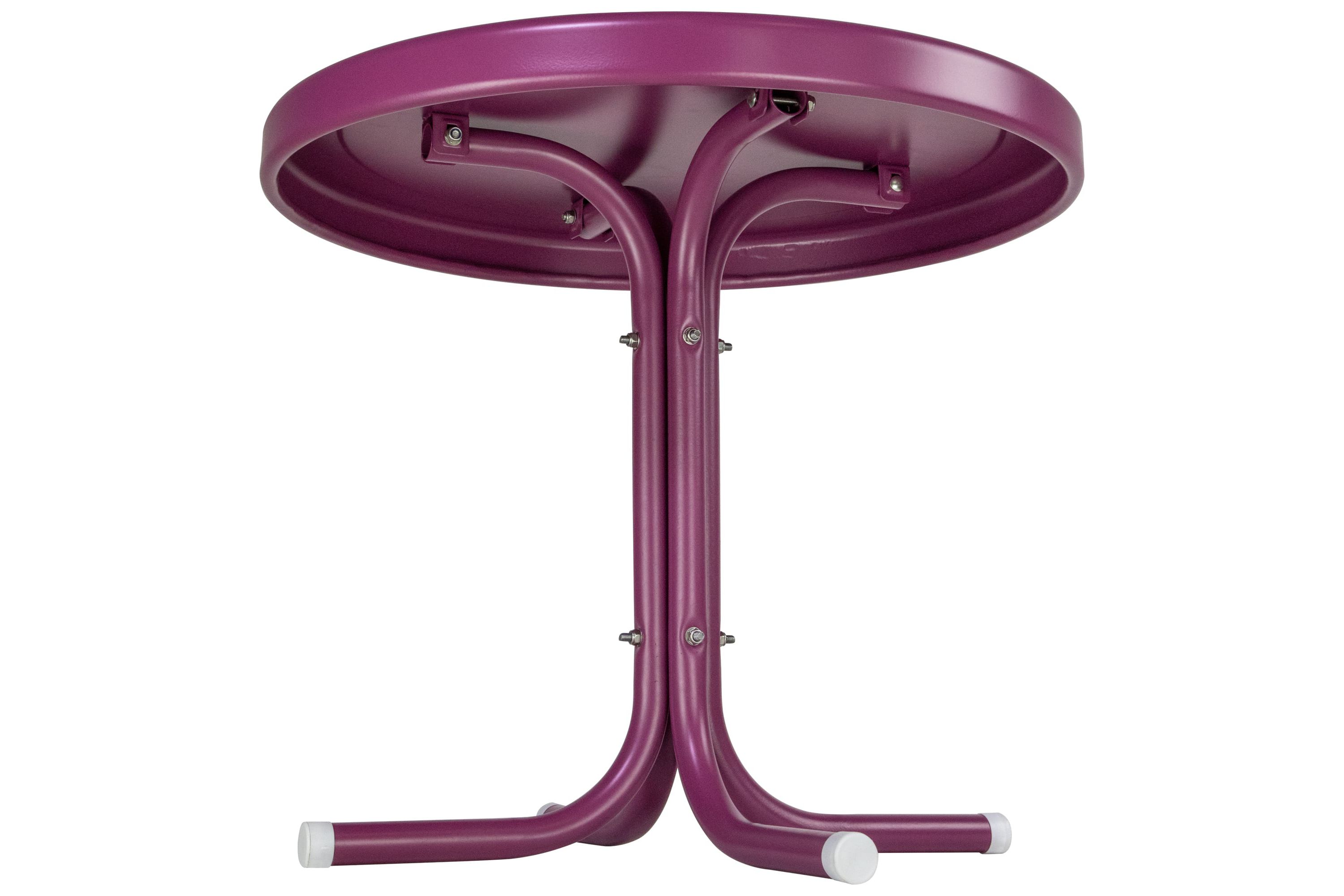 22" Outdoor Retro Tulip Side Table  Purple