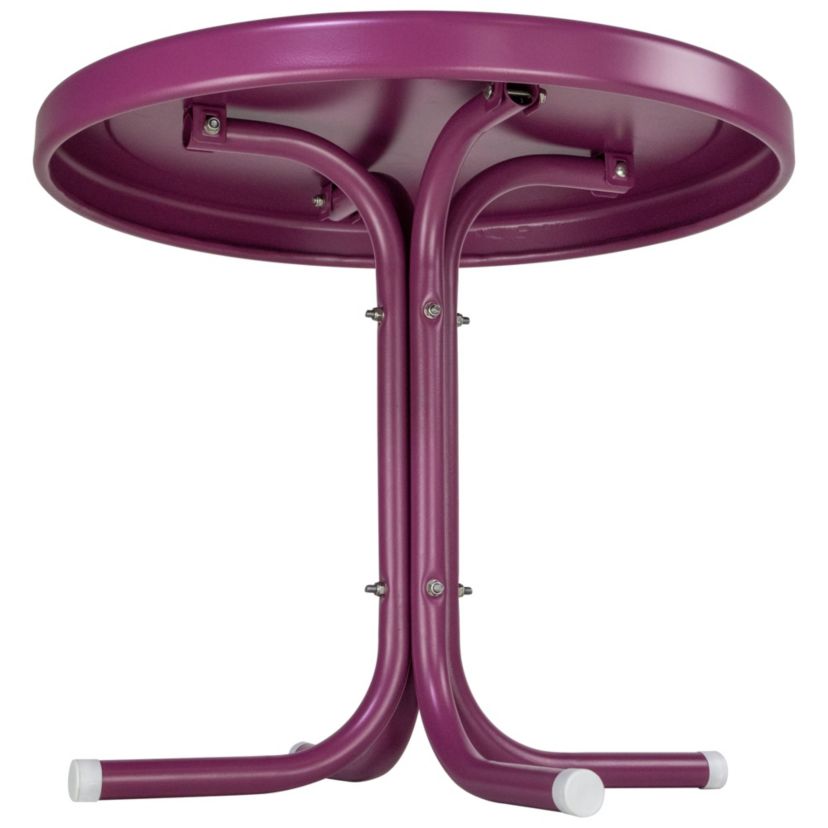 22" Outdoor Retro Tulip Side Table  Purple