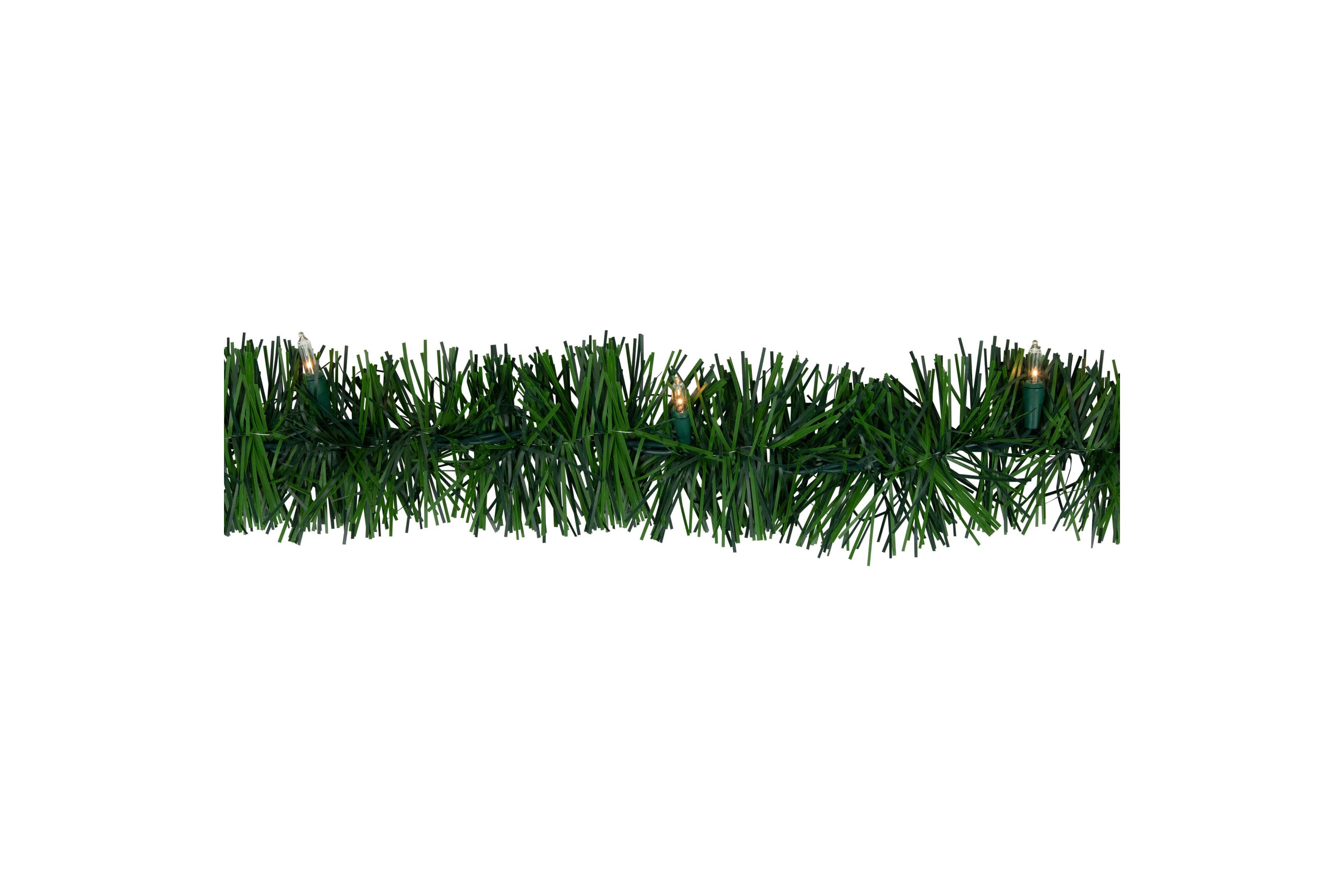 18ft x 3inch Pre-Lit Pine Two-tone Artificial Christmas Garland Clear Lights
