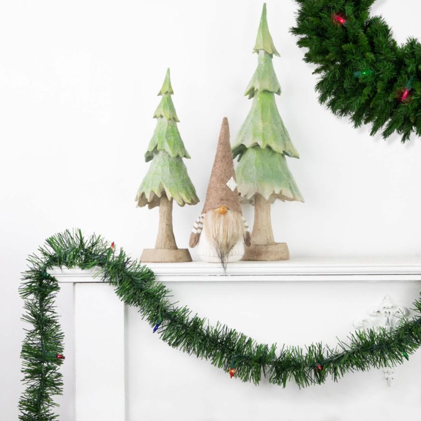 18 x 3" Pre-Lit Pine Two-tone Artificial Christmas Garland  Multicolor Lights