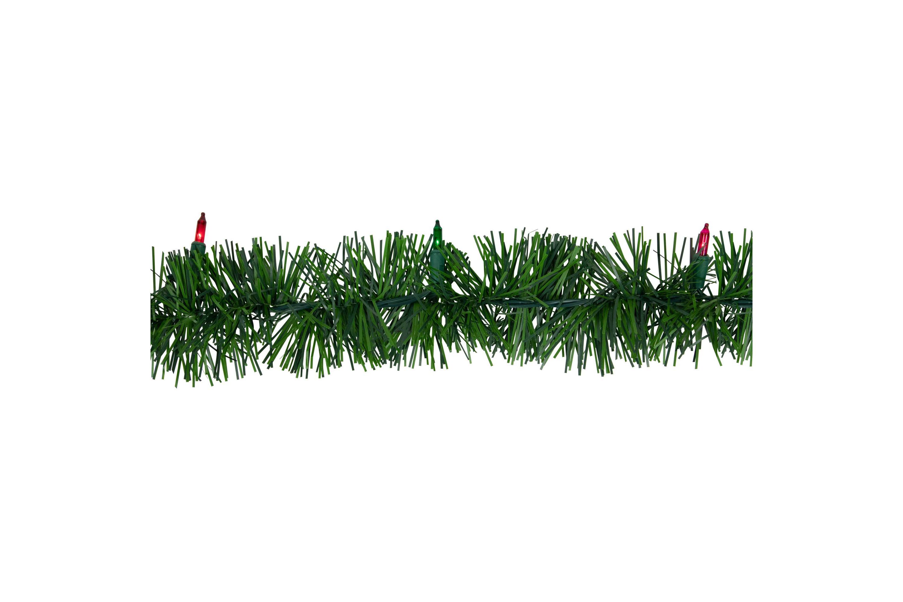 18 x 3" Pre-Lit Pine Two-tone Artificial Christmas Garland  Multicolor Lights