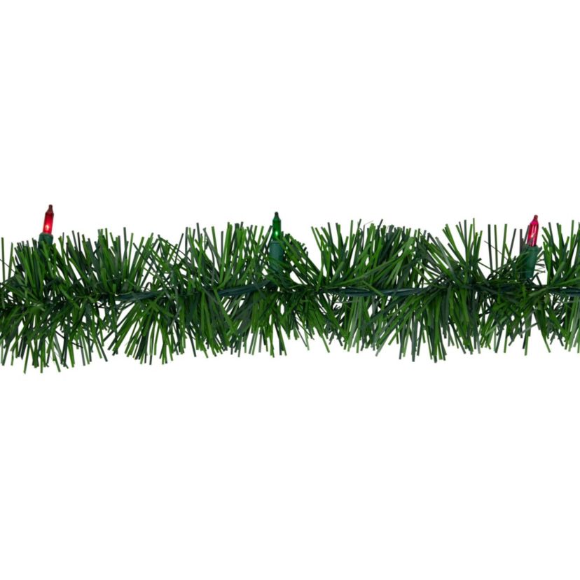 18 x 3" Pre-Lit Pine Two-tone Artificial Christmas Garland  Multicolor Lights