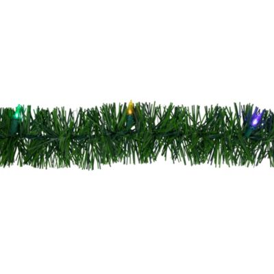 18ft x 3inch Pre-Lit Pine Artificial Christmas Garland Multicolor LED Lights