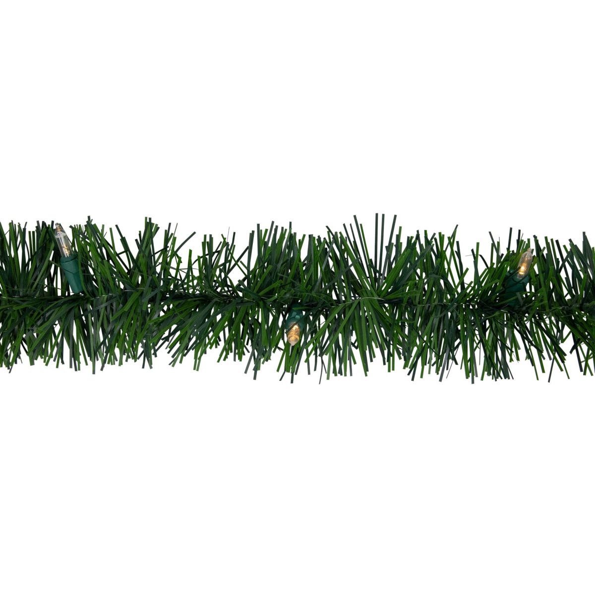 18ft x 3inch Pre-Lit Pine Artificial Christmas Garland Warm White LED Lights