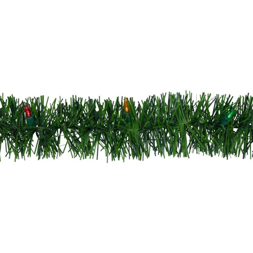 18ft Pre-Lit LED Pine Artificial Christmas Garland Multicolor Lights