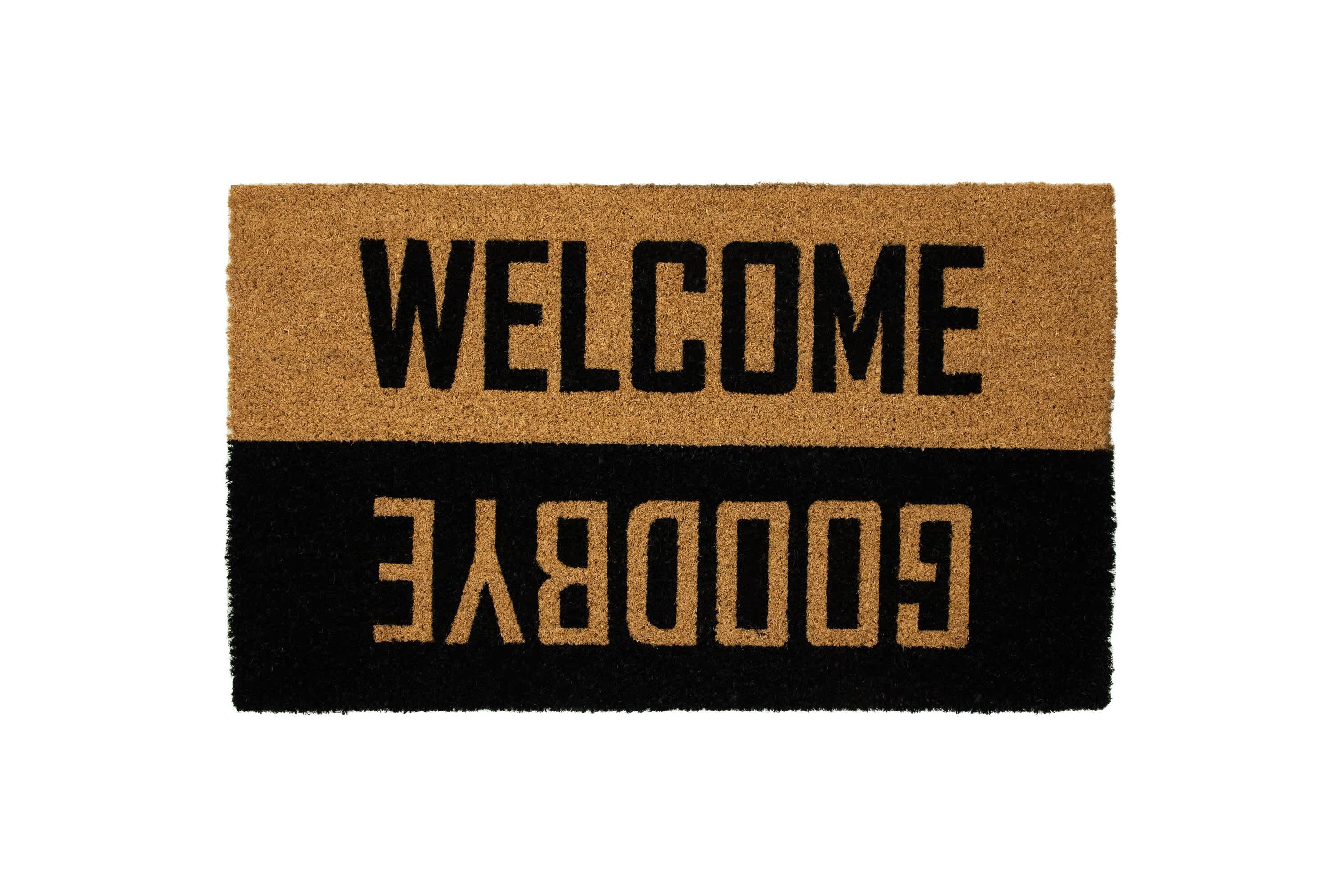 Natural Coir "Welcome Goodbye" Outdoor Doormat 18" x 30"