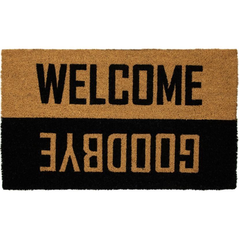 Natural Coir "Welcome Goodbye" Outdoor Doormat 18" x 30"