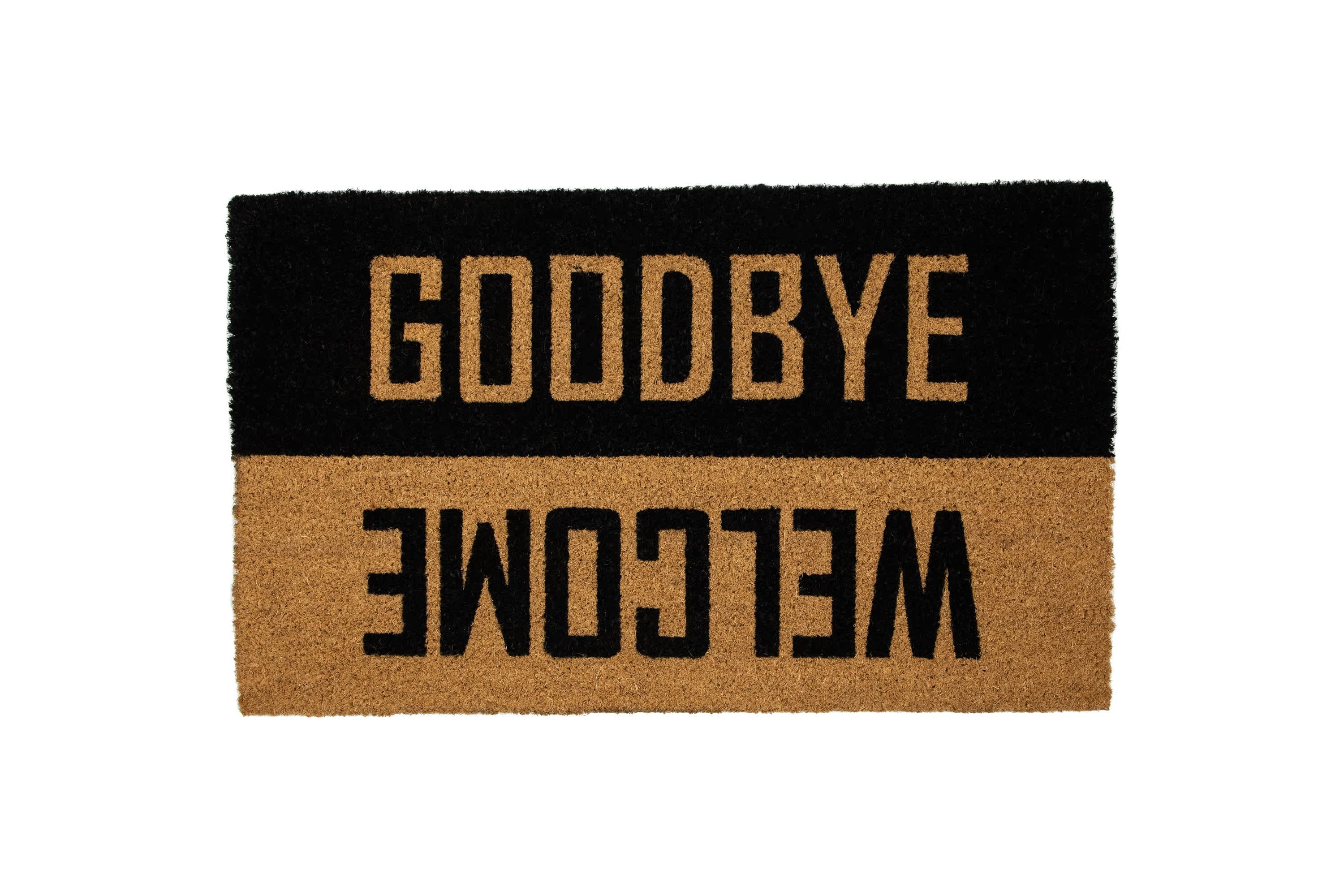 Natural Coir "Welcome Goodbye" Outdoor Doormat 18" x 30"