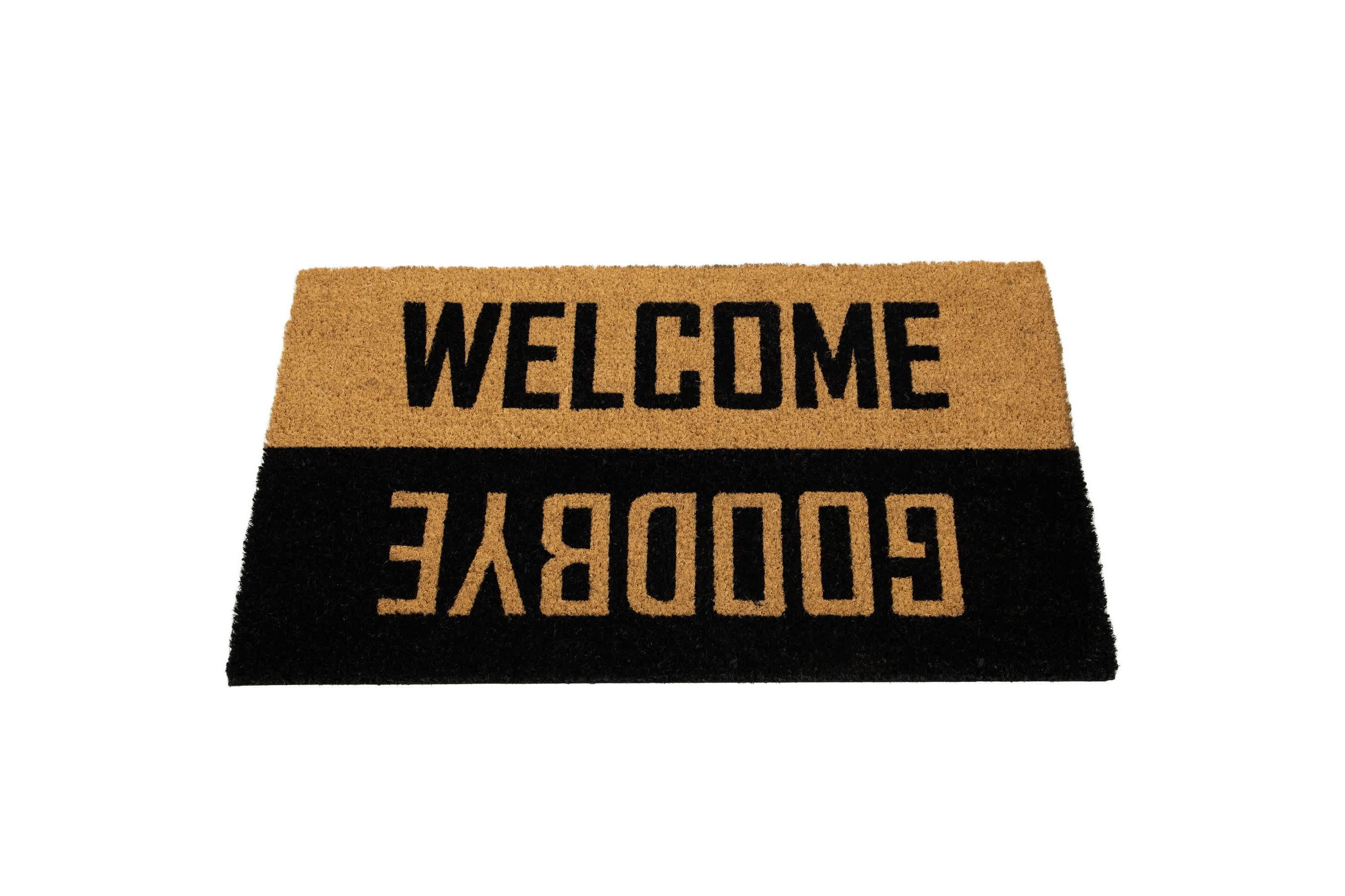 Natural Coir "Welcome Goodbye" Outdoor Doormat 18" x 30"