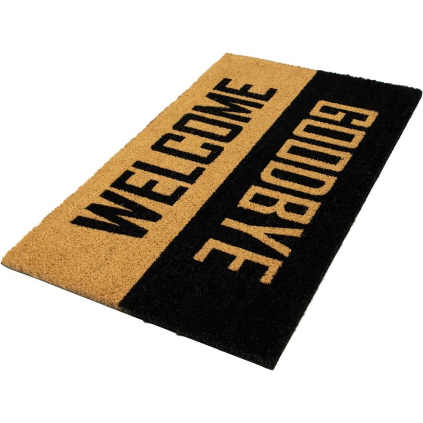 Natural Coir "Welcome Goodbye" Outdoor Doormat 18" x 30"