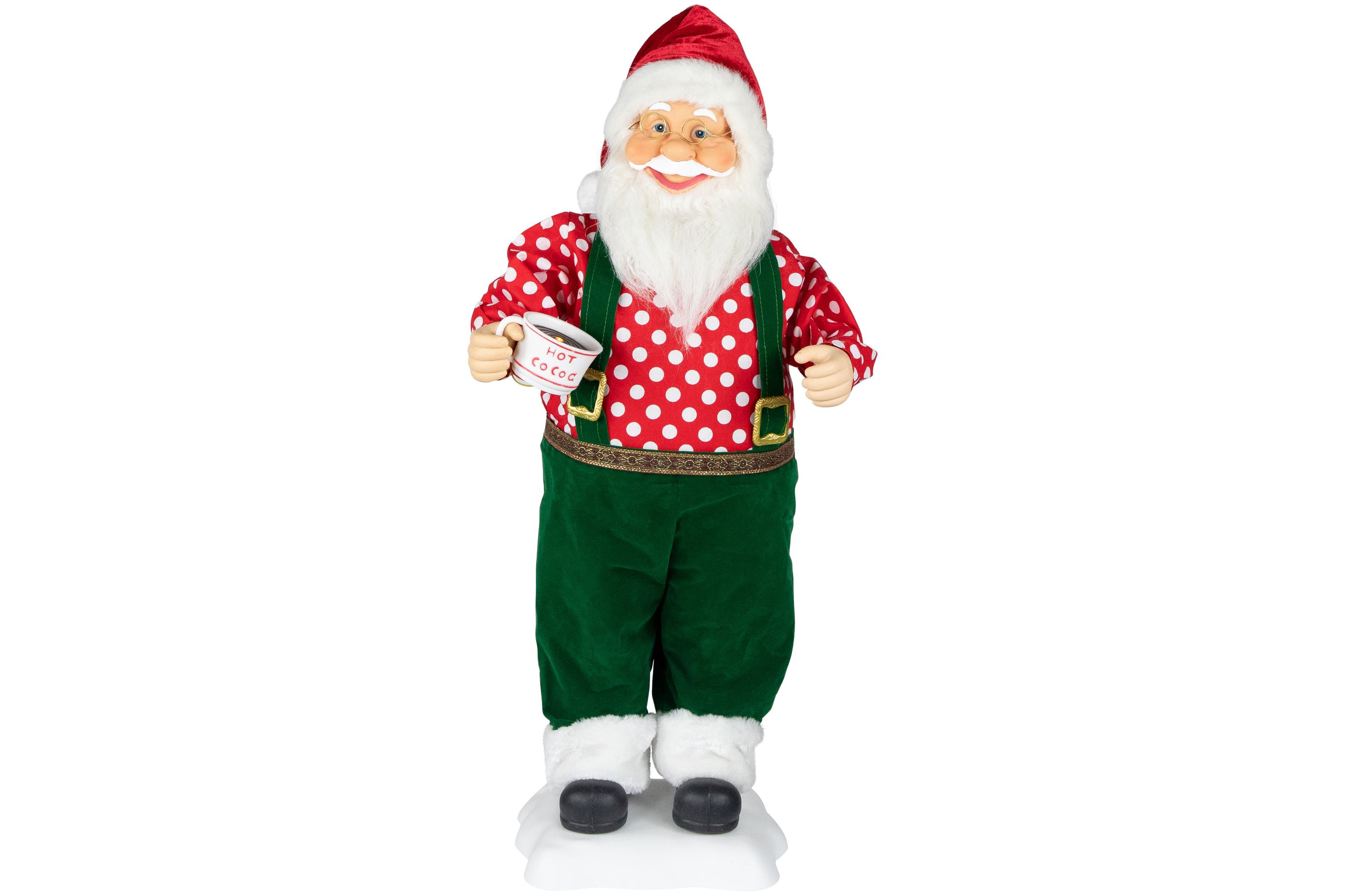24" Animated and Musical Santa Claus with Hot Cocoa Christmas Figure