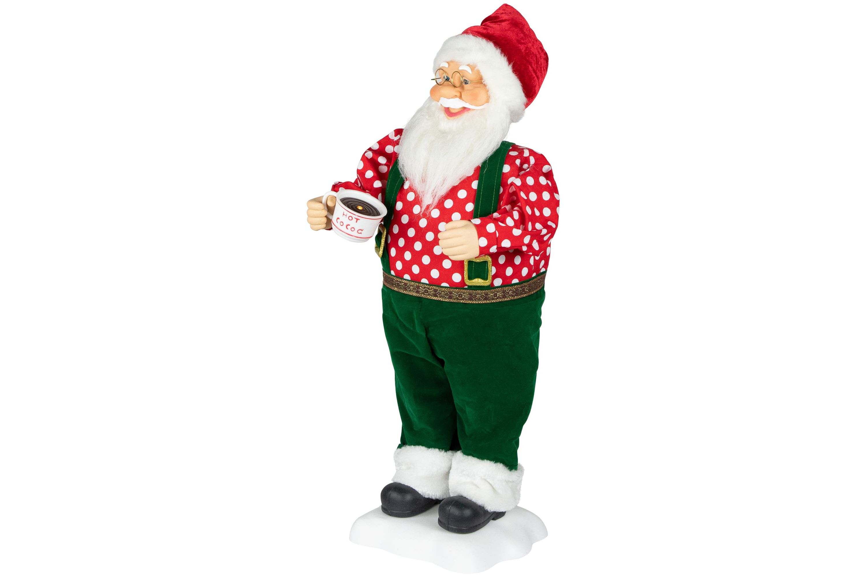 24" Animated and Musical Santa Claus with Hot Cocoa Christmas Figure