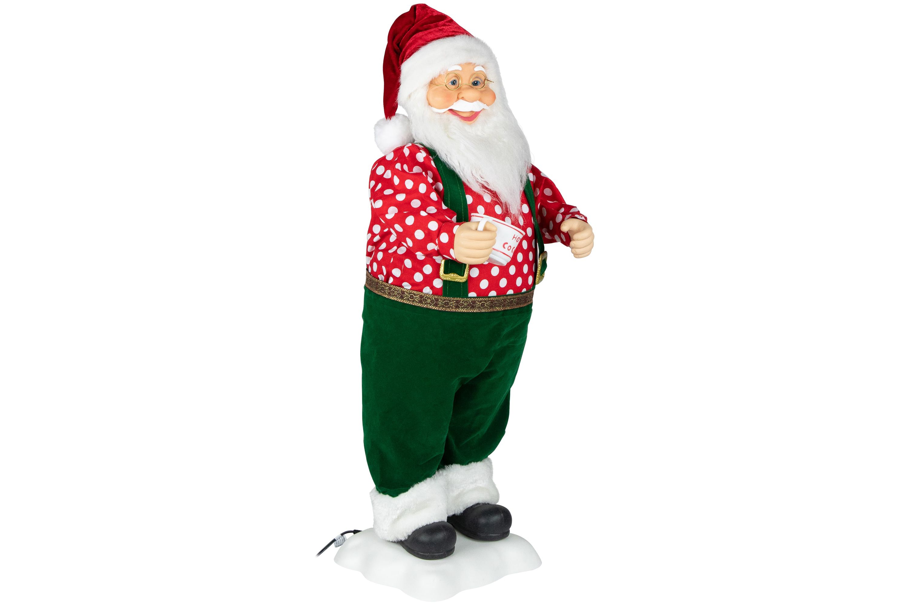 24" Animated and Musical Santa Claus with Hot Cocoa Christmas Figure